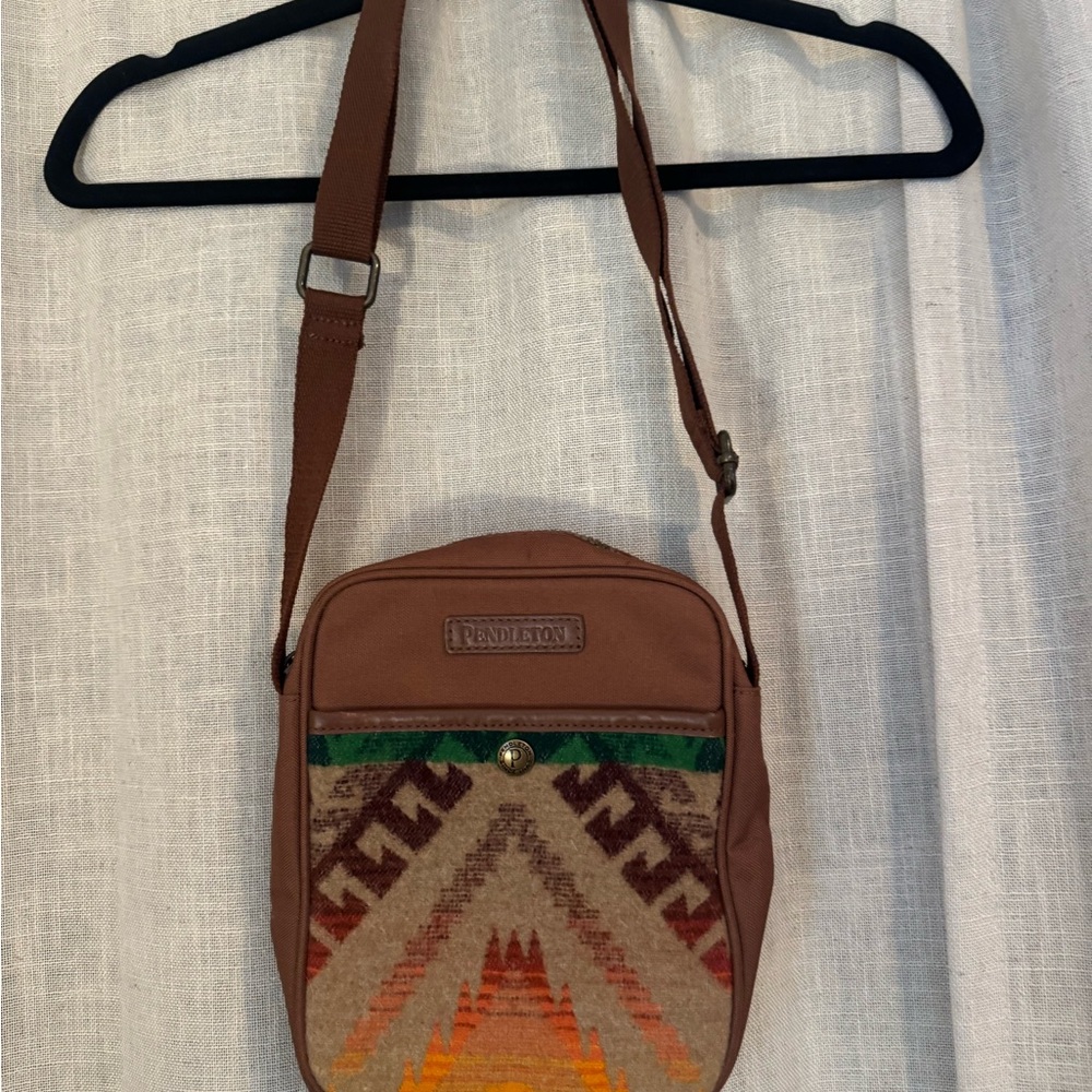 Pendleton Brown & Multicolor Aztec Messenger Bag - image 2
